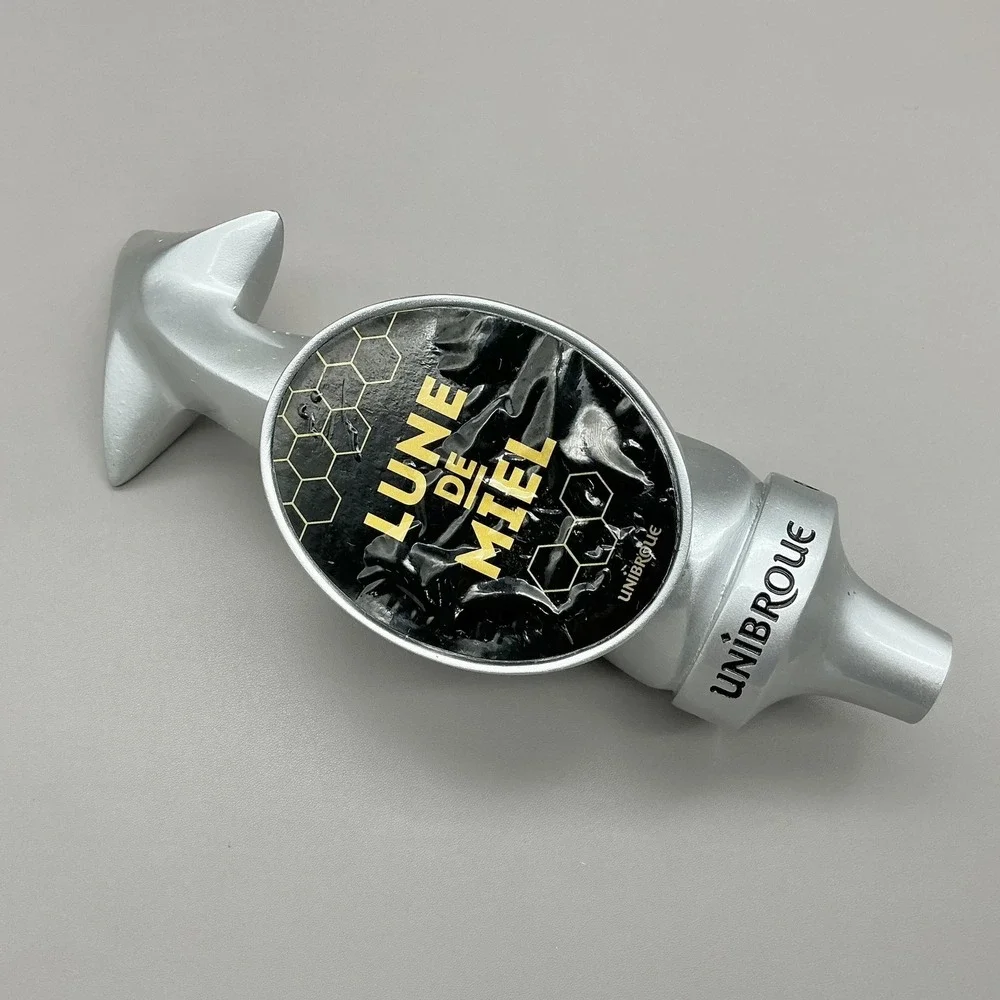 Unibroue Lune De Miel Beer Tap Handle Silver Tone Bar Decor Fish Collectible